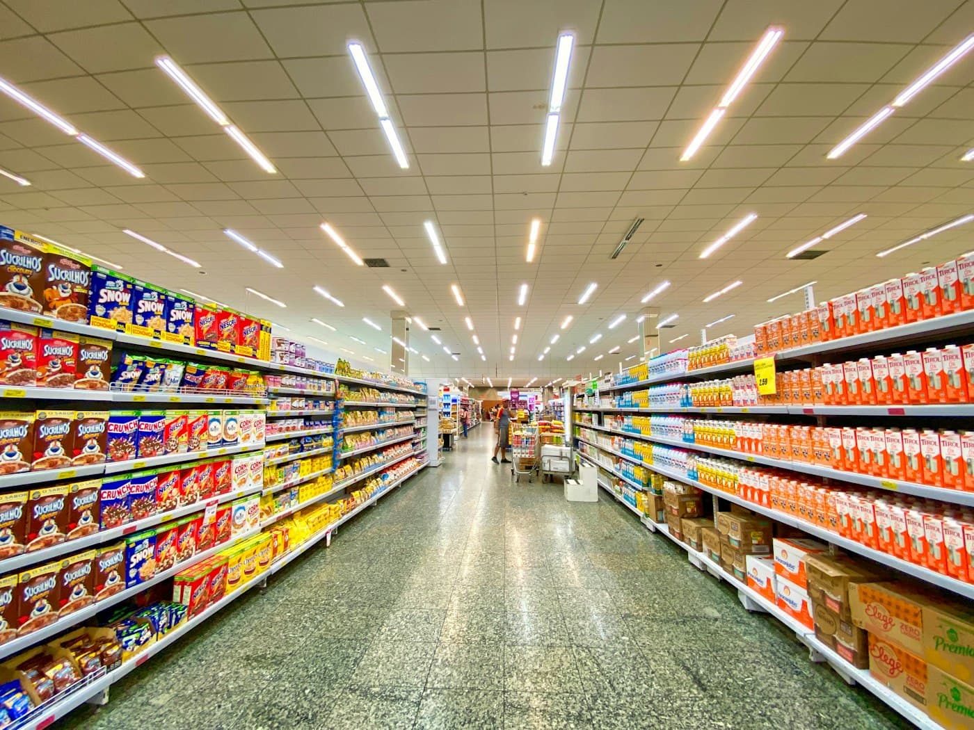 Supermarket grocery aisle
